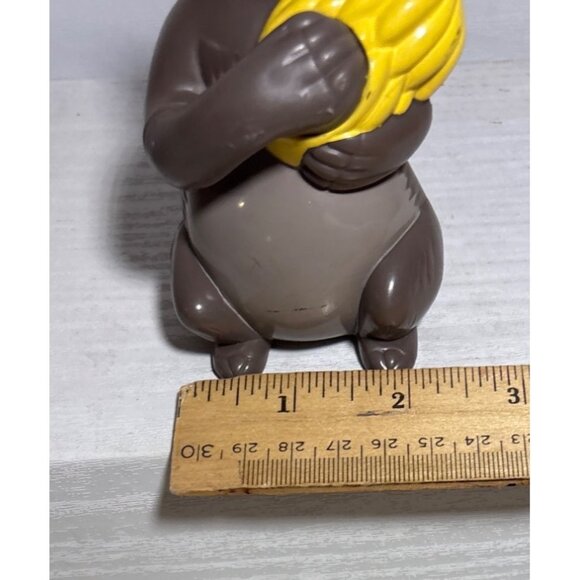 Disney McDonald’s Baloo Figurine Holding Bananas Brown/Yellow Plastic Vintage - Picture 8 of 8